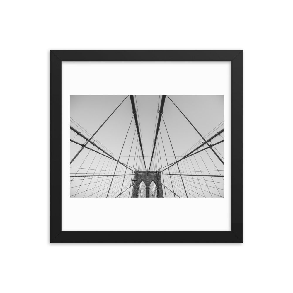 Spanning Skylines: The Gateway between New York and ... Framed poster