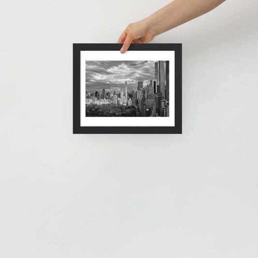 Spanning Skylines: The Gateway between New York and The world. Framed poster