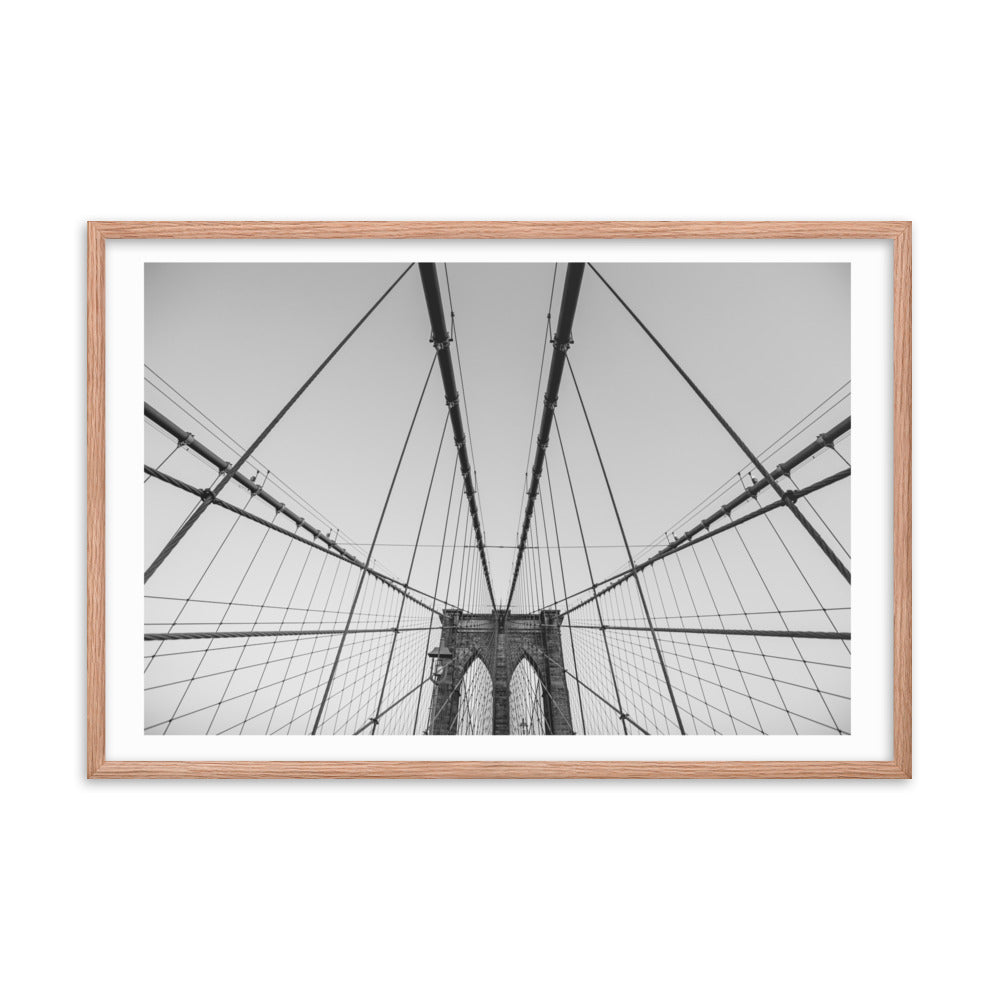 Spanning Skylines: The Gateway between New York and ... Framed poster