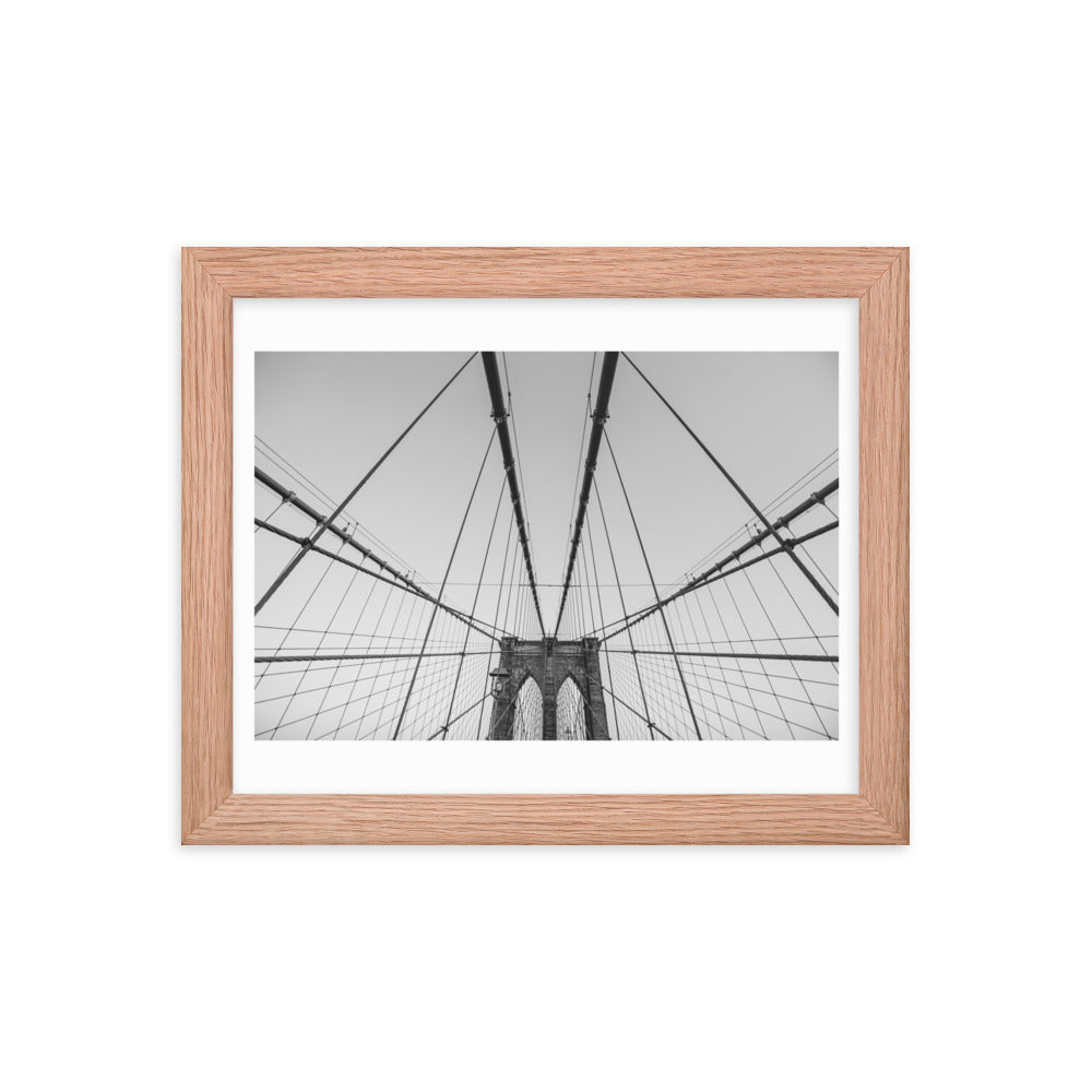 Spanning Skylines: The Gateway between New York and ... Framed poster