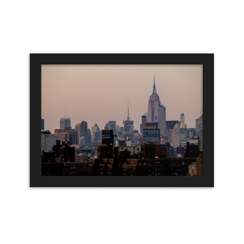 View to the Empire state Urban View Framed matte paper poster