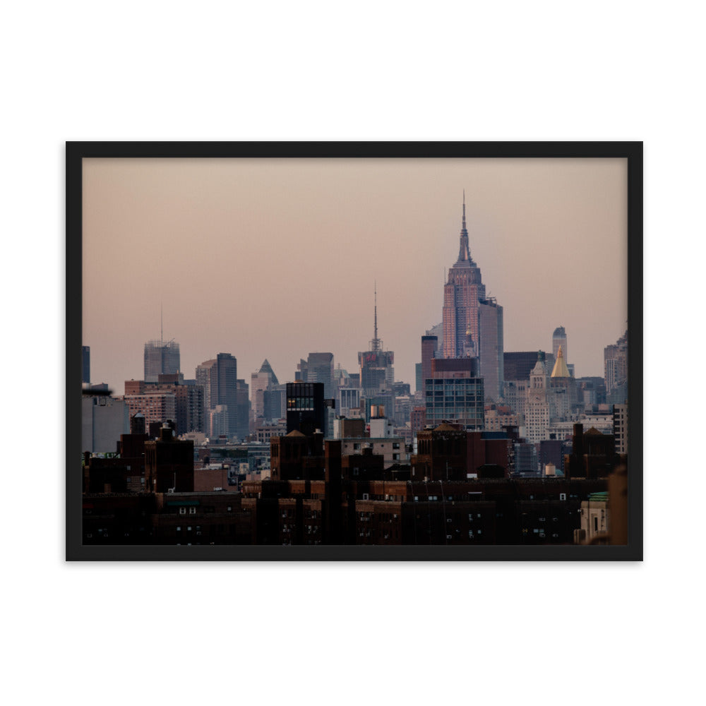 View to the Empire state Urban View Framed matte paper poster