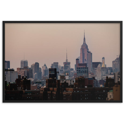 View to the Empire state Urban View Framed matte paper poster