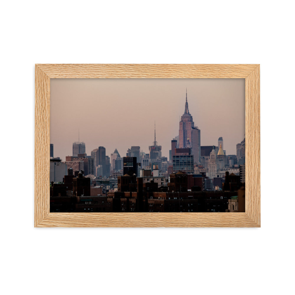 View to the Empire state Urban View Framed matte paper poster