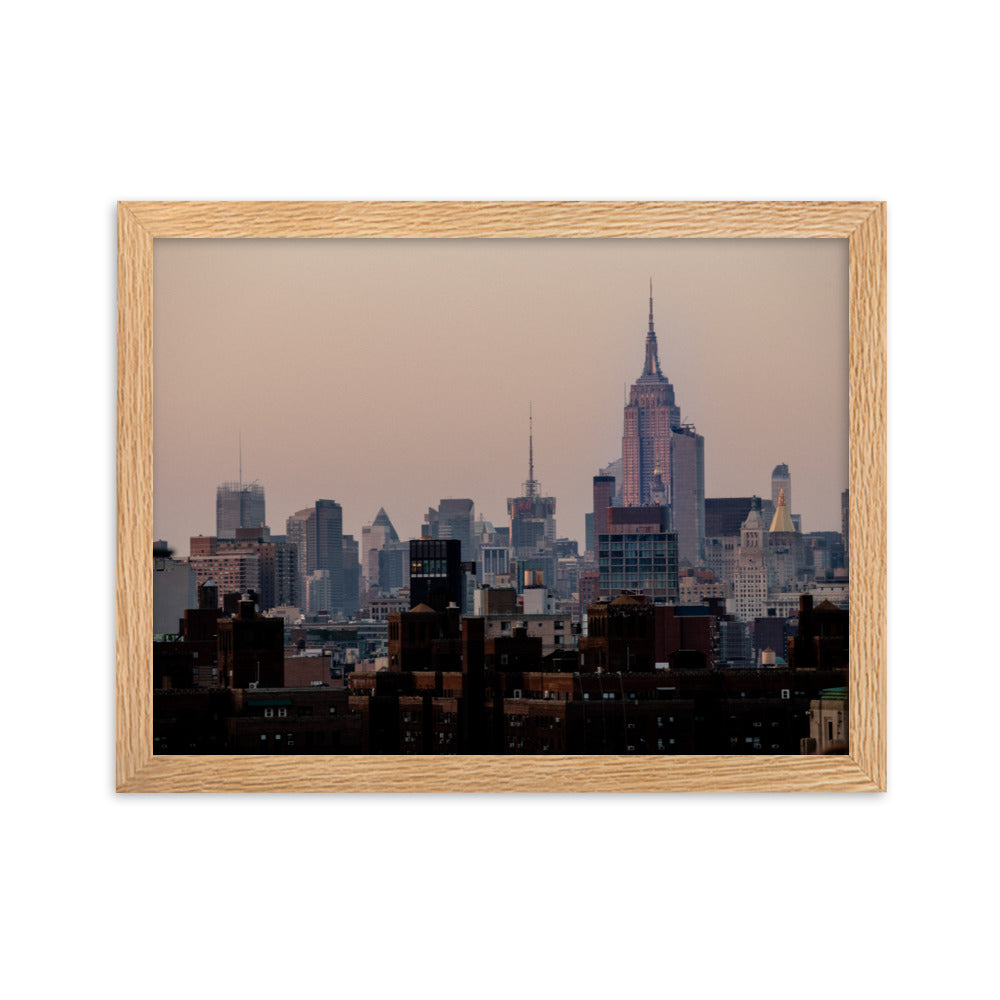 View to the Empire state Urban View Framed matte paper poster