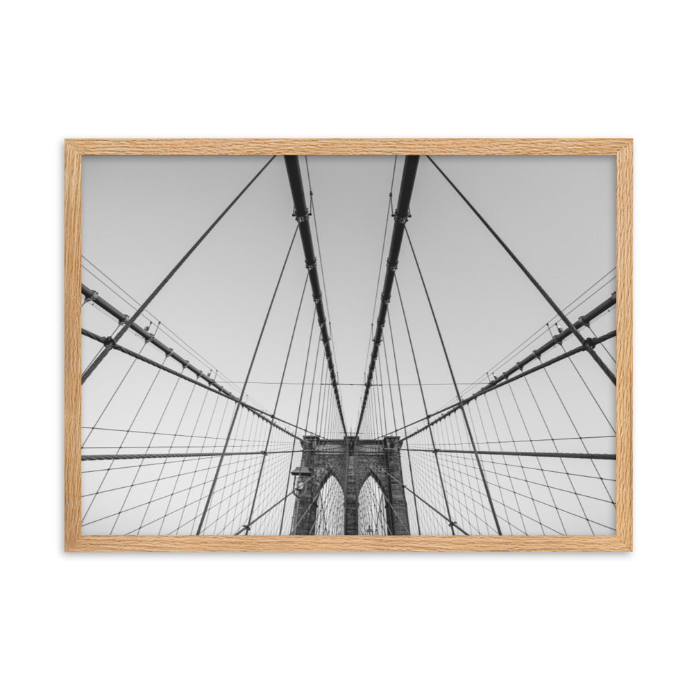 Framed matte paper poster NY