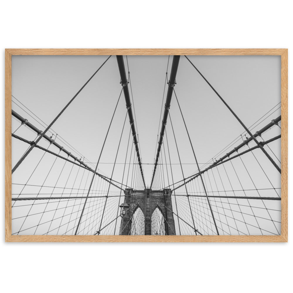 Framed matte paper poster NY