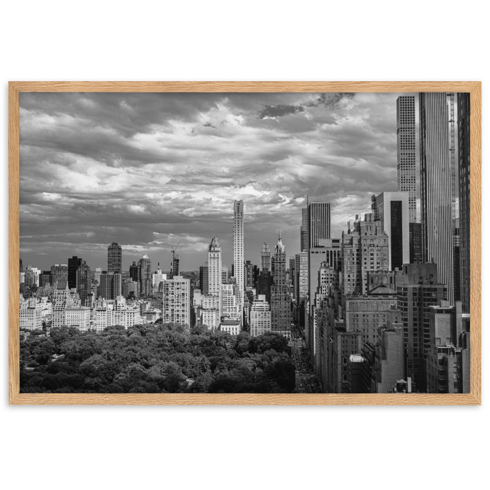 New York Wall Art Poster Sky Line From Central Park