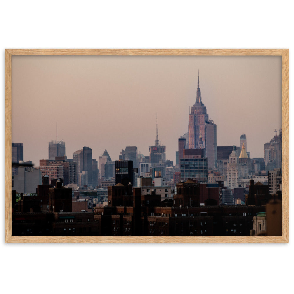 View to the Empire state Urban View Framed matte paper poster