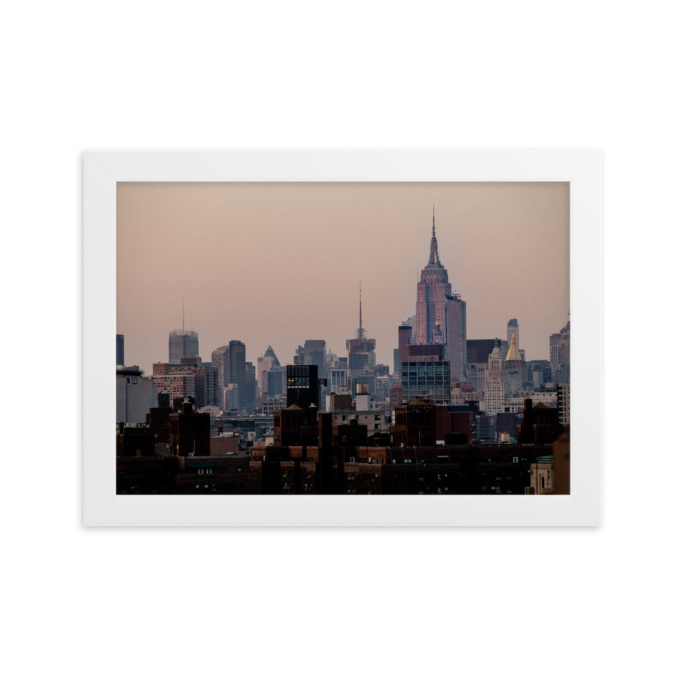 View to the Empire state Urban View Framed matte paper poster