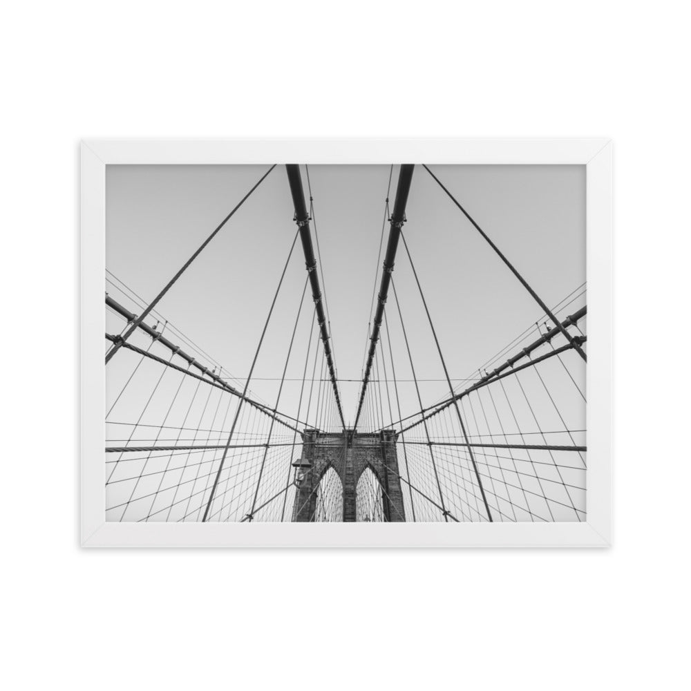 Framed matte paper poster NY