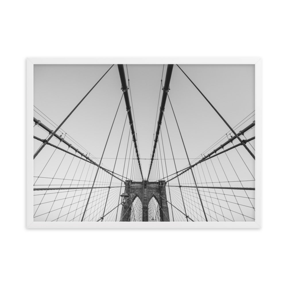 Framed matte paper poster NY