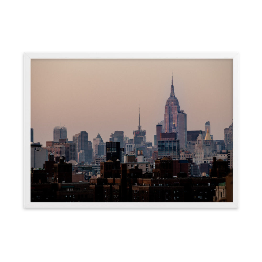 View to the Empire state Urban View Framed matte paper poster