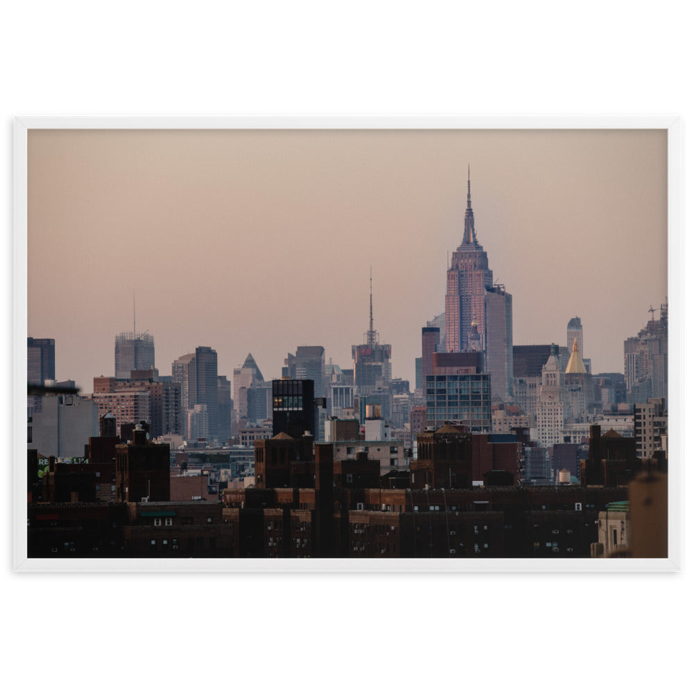 View to the Empire state Urban View Framed matte paper poster