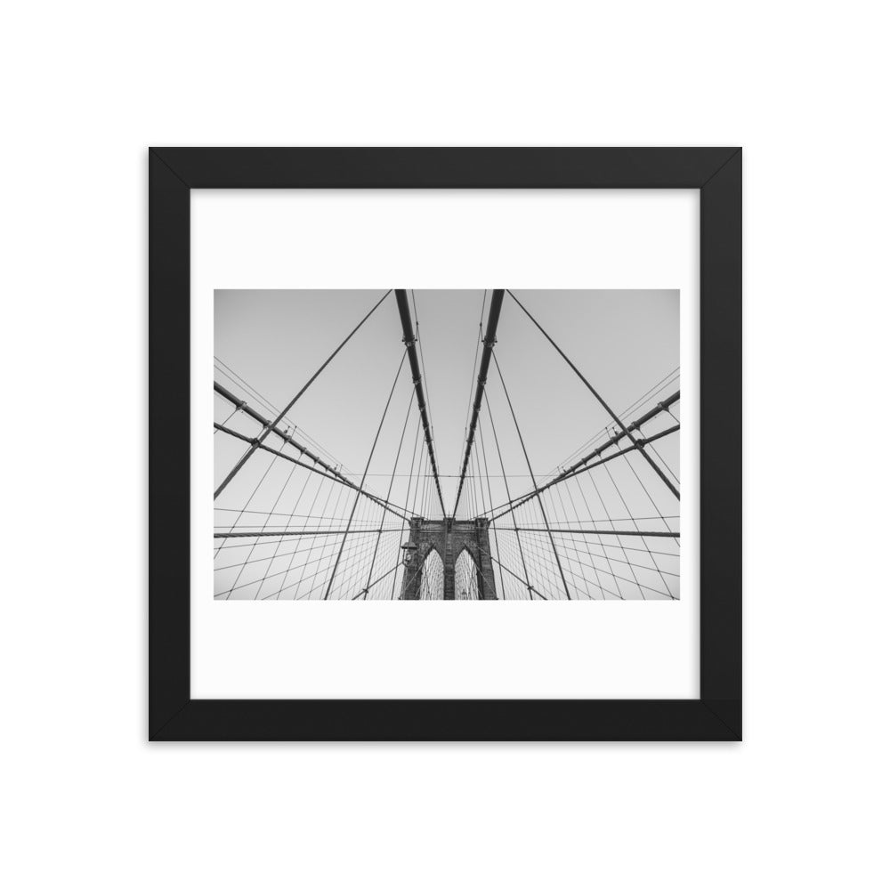 Spanning Skylines: The Gateway between New York and ... Framed poster