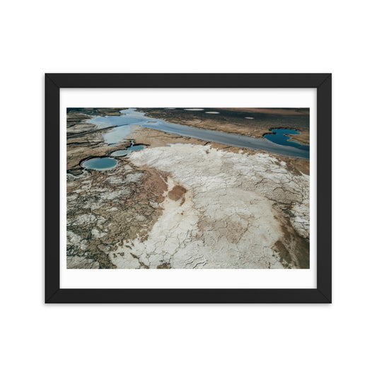 Salted Serenity: The Dead Sea's Ephemeral Beauty Framed poster