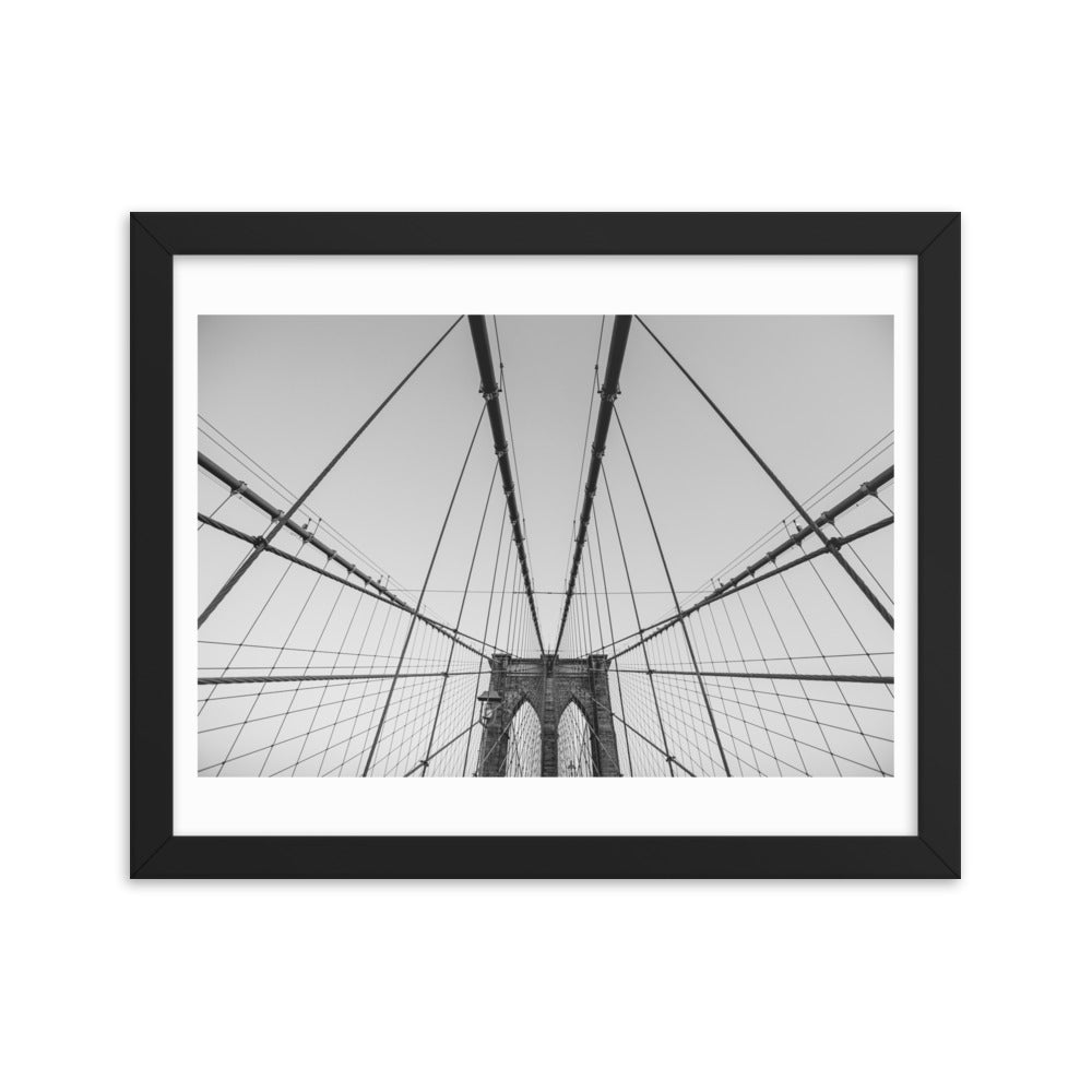 Spanning Skylines: The Gateway between New York and ... Framed poster