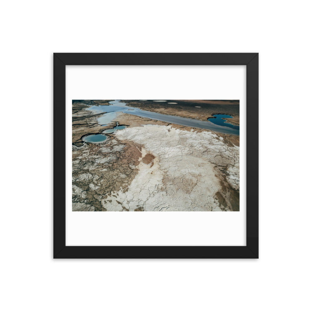 Salted Serenity: The Dead Sea's Ephemeral Beauty Framed poster