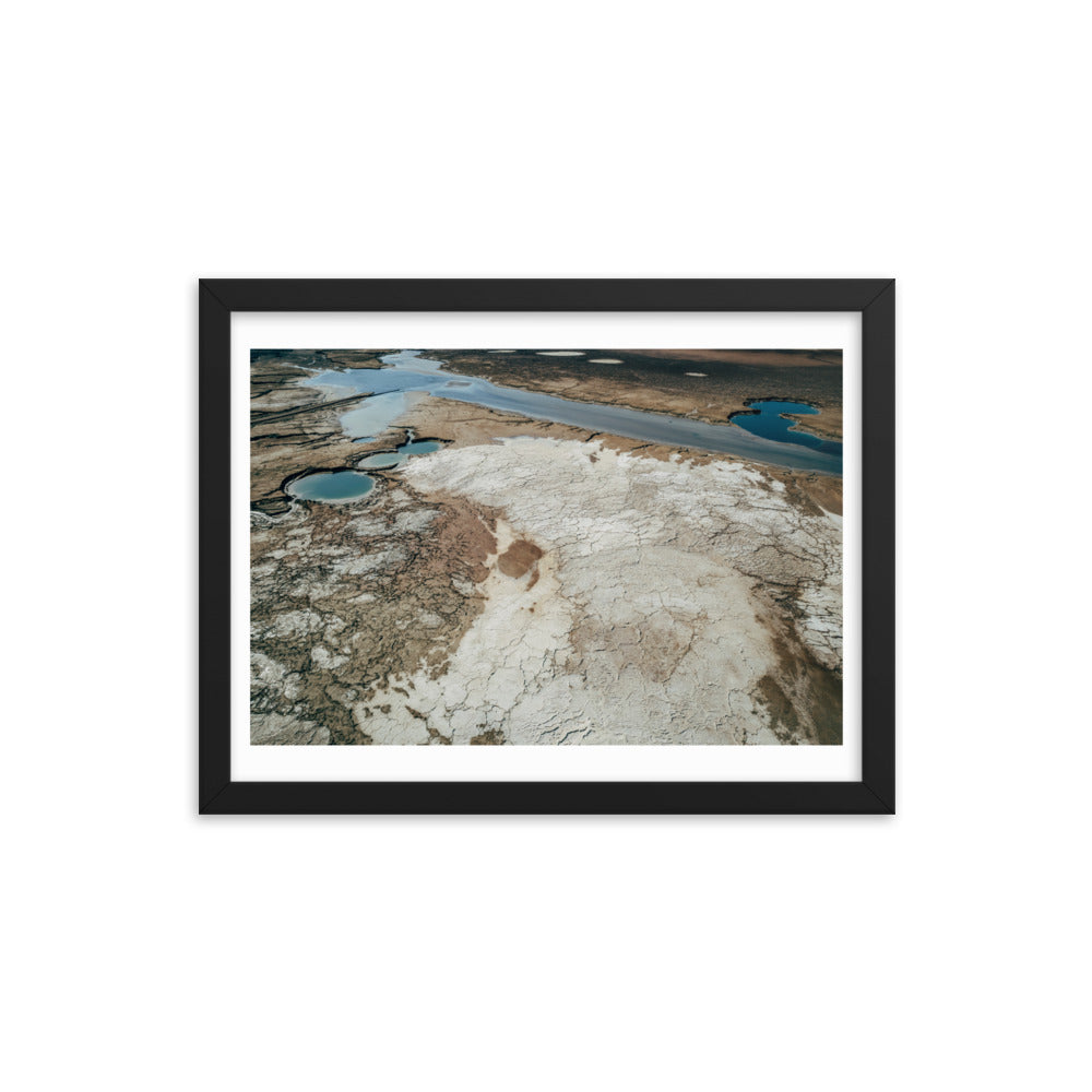 Salted Serenity: The Dead Sea's Ephemeral Beauty Framed poster