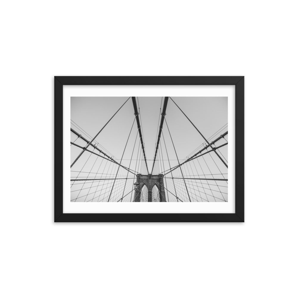 Spanning Skylines: The Gateway between New York and ... Framed poster