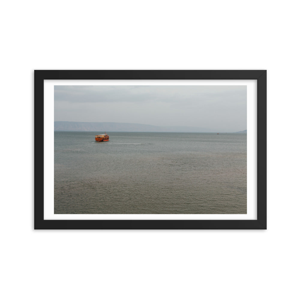 Sea of Galilea Nature's Divine Canvas Framed poster