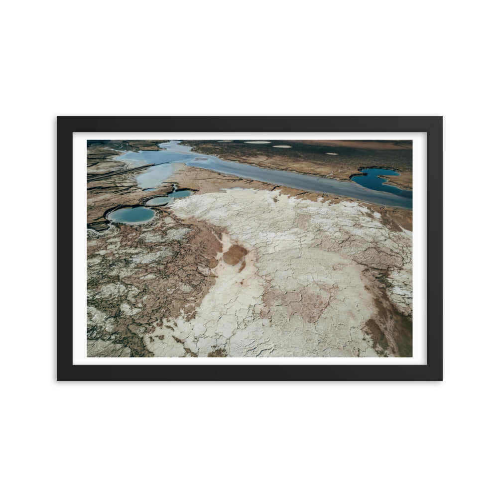 Salted Serenity: The Dead Sea's Ephemeral Beauty Framed poster