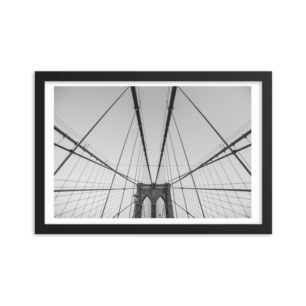 Spanning Skylines: The Gateway between New York and ... Framed poster