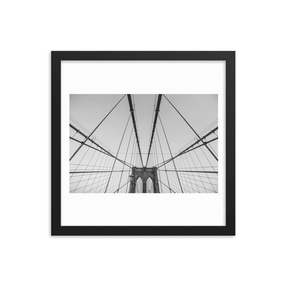 Spanning Skylines: The Gateway between New York and ... Framed poster