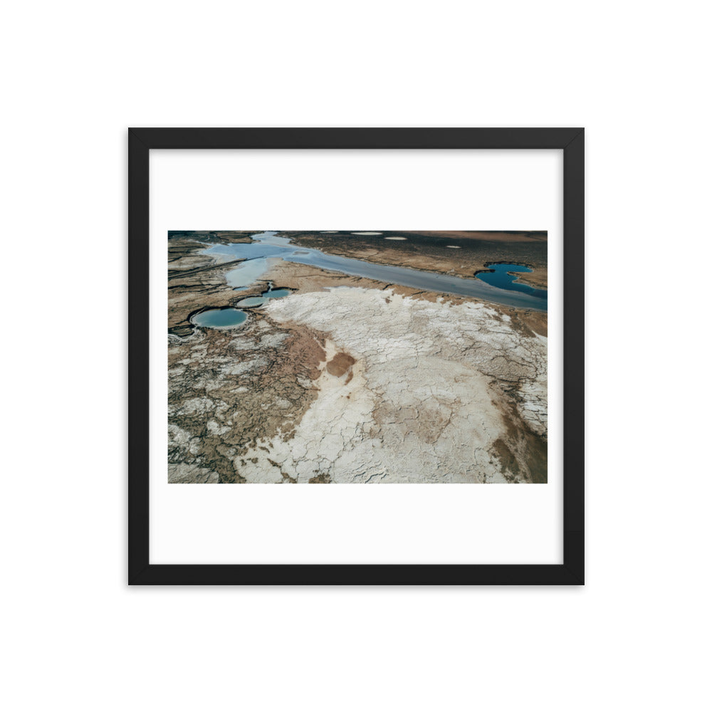 Salted Serenity: The Dead Sea's Ephemeral Beauty Framed poster