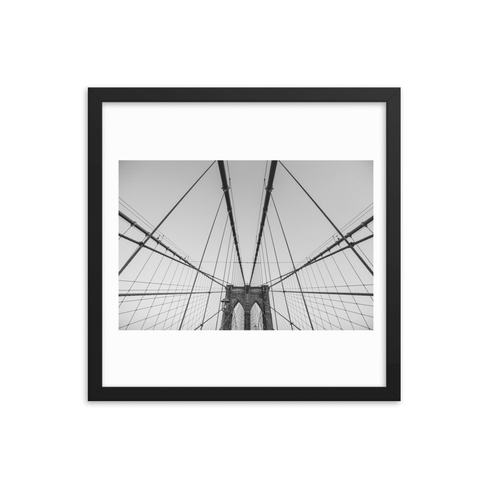 Spanning Skylines: The Gateway between New York and ... Framed poster