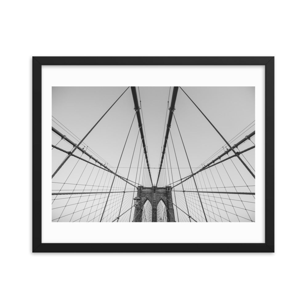 Spanning Skylines: The Gateway between New York and ... Framed poster