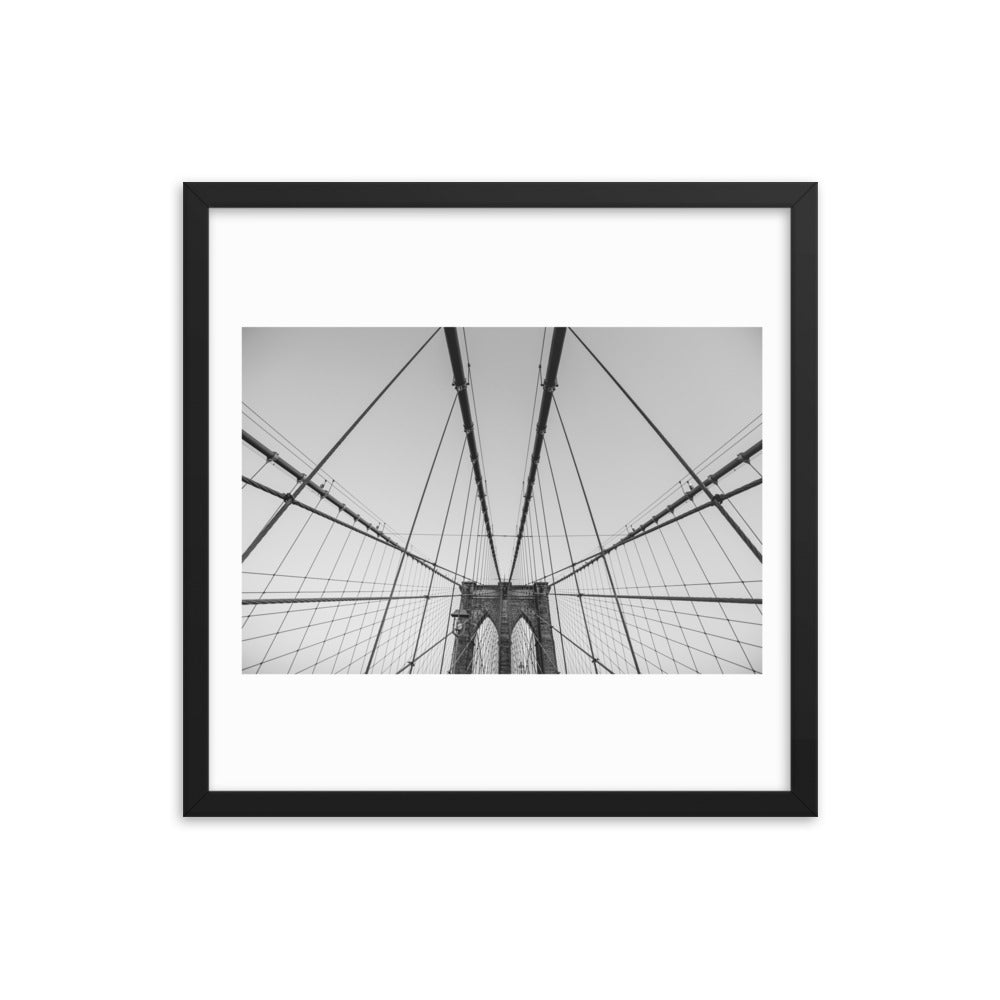 Spanning Skylines: The Gateway between New York and ... Framed poster