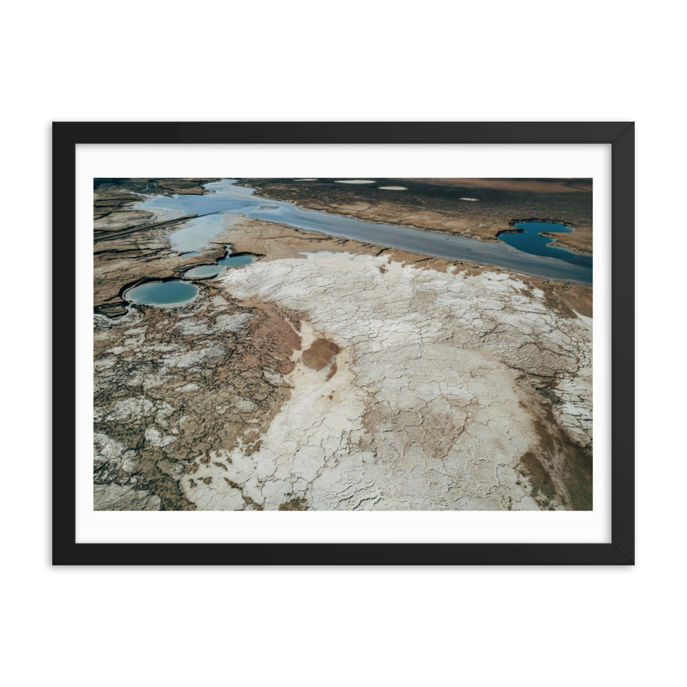 Salted Serenity: The Dead Sea's Ephemeral Beauty Framed poster