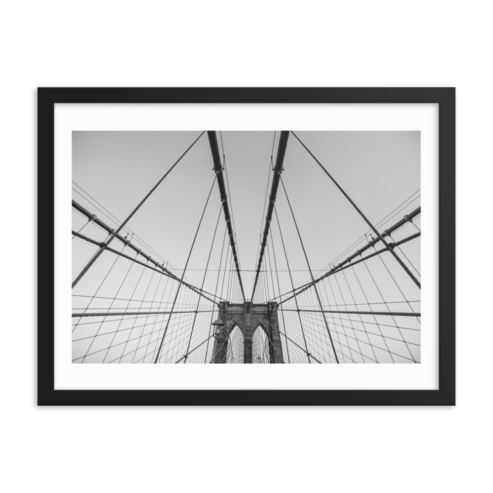 Spanning Skylines: The Gateway between New York and ... Framed poster