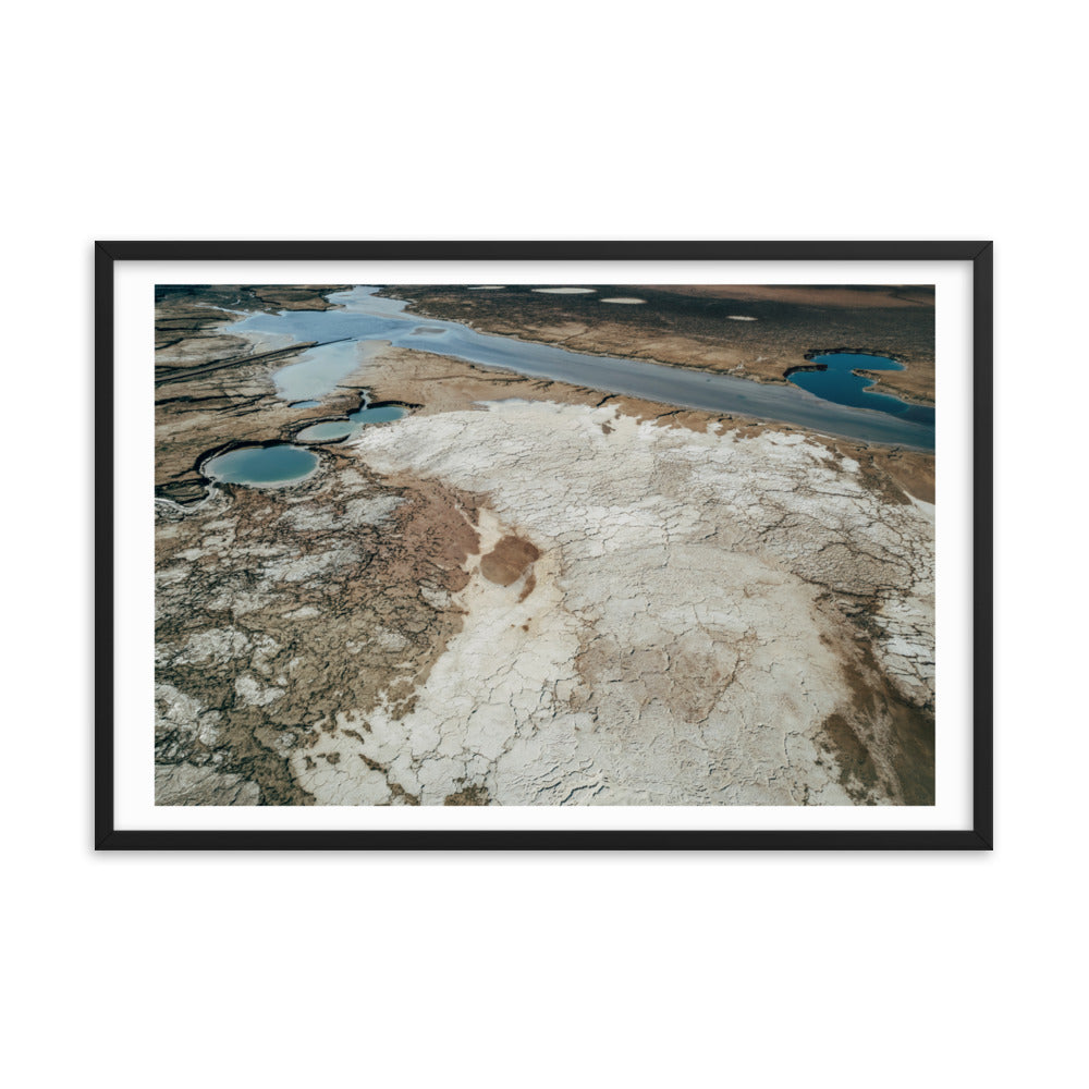 Salted Serenity: The Dead Sea's Ephemeral Beauty Framed poster