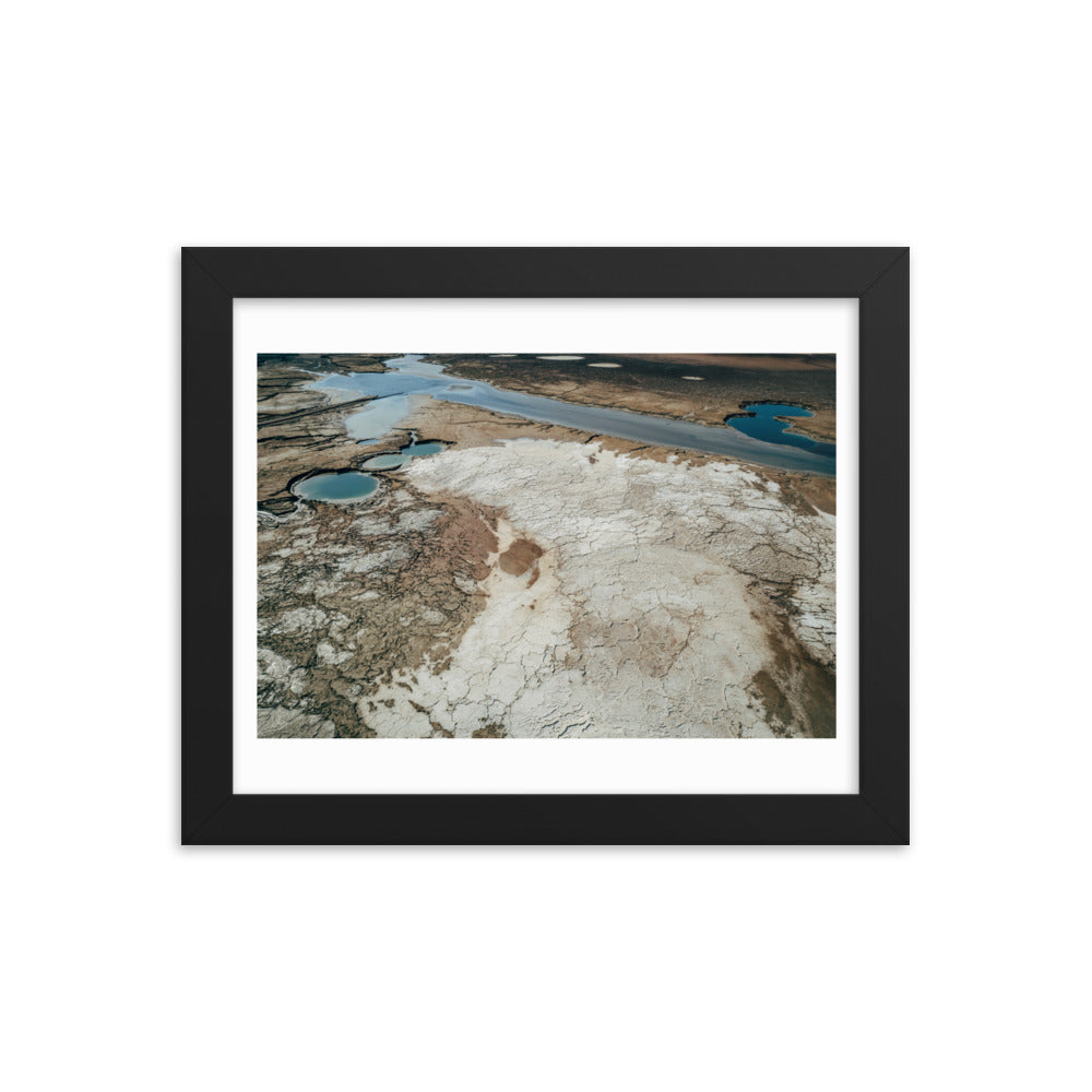 Salted Serenity: The Dead Sea's Ephemeral Beauty Framed poster