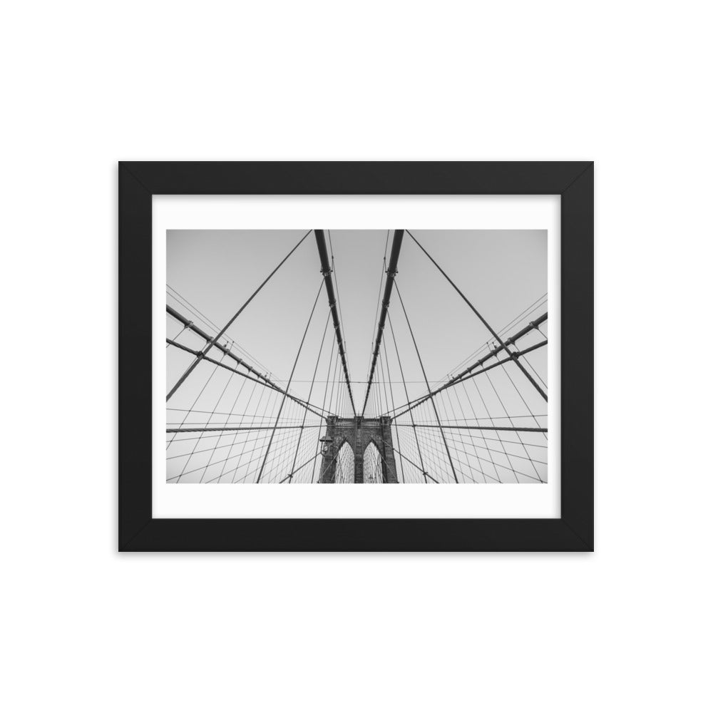 Spanning Skylines: The Gateway between New York and ... Framed poster