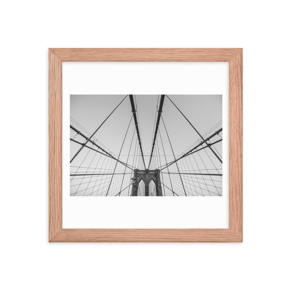 Spanning Skylines: The Gateway between New York and ... Framed poster