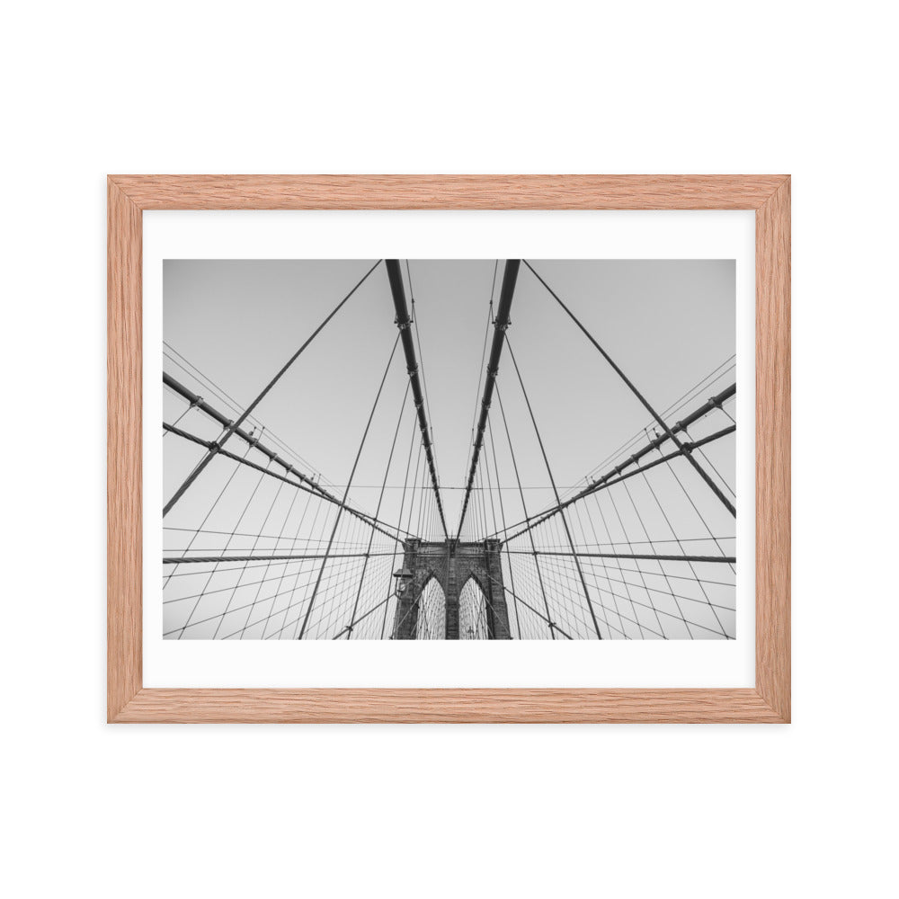 Spanning Skylines: The Gateway between New York and ... Framed poster