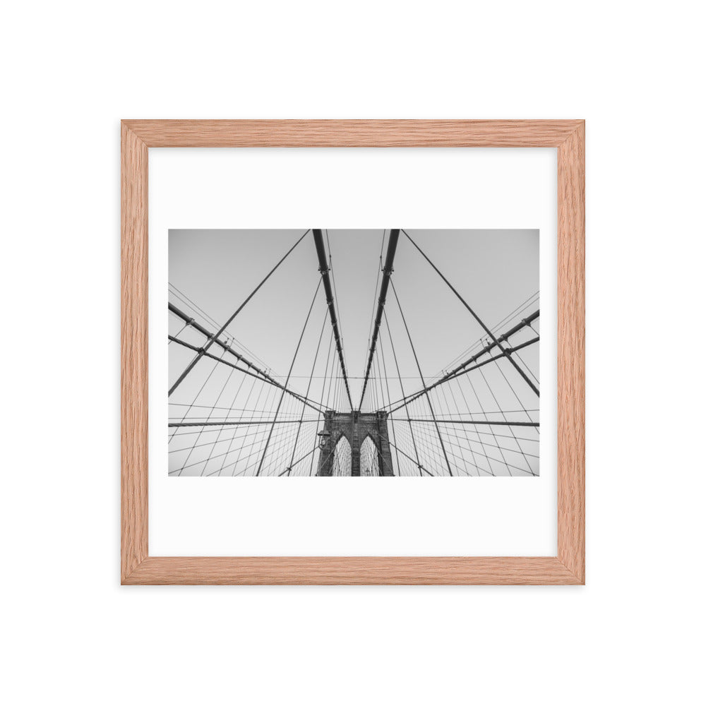 Spanning Skylines: The Gateway between New York and ... Framed poster