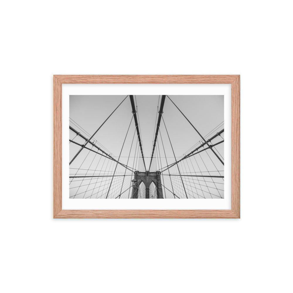 Spanning Skylines: The Gateway between New York and ... Framed poster