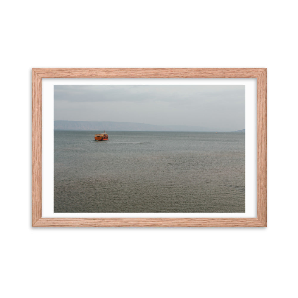 Sea of Galilea Nature's Divine Canvas Framed poster