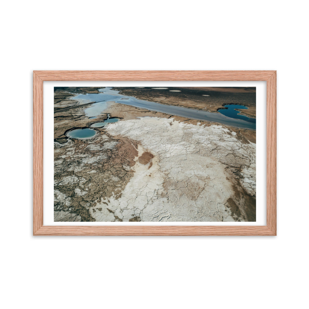 Salted Serenity: The Dead Sea's Ephemeral Beauty Framed poster