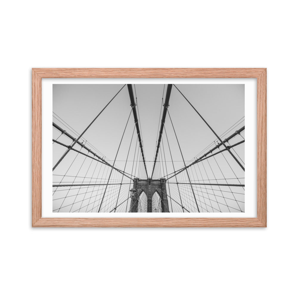 Spanning Skylines: The Gateway between New York and ... Framed poster