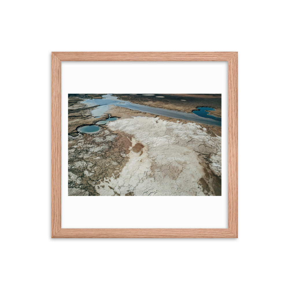 Salted Serenity: The Dead Sea's Ephemeral Beauty Framed poster