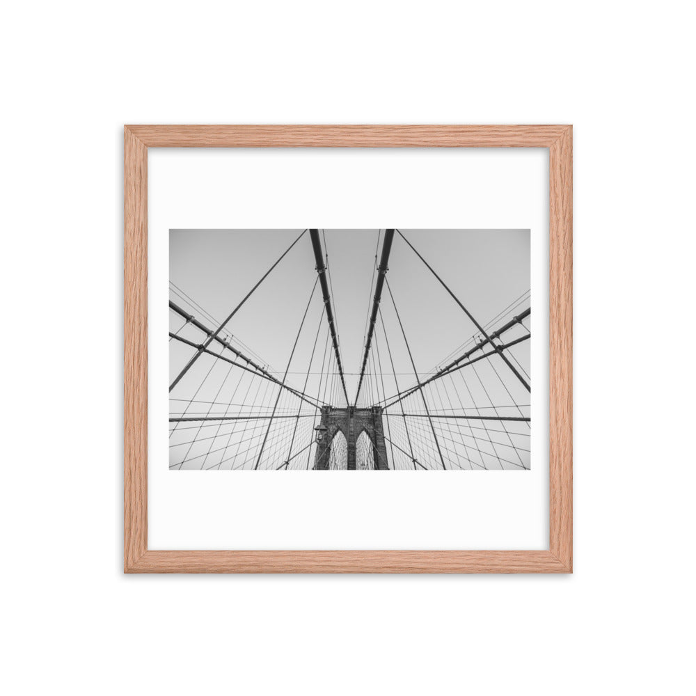 Spanning Skylines: The Gateway between New York and ... Framed poster