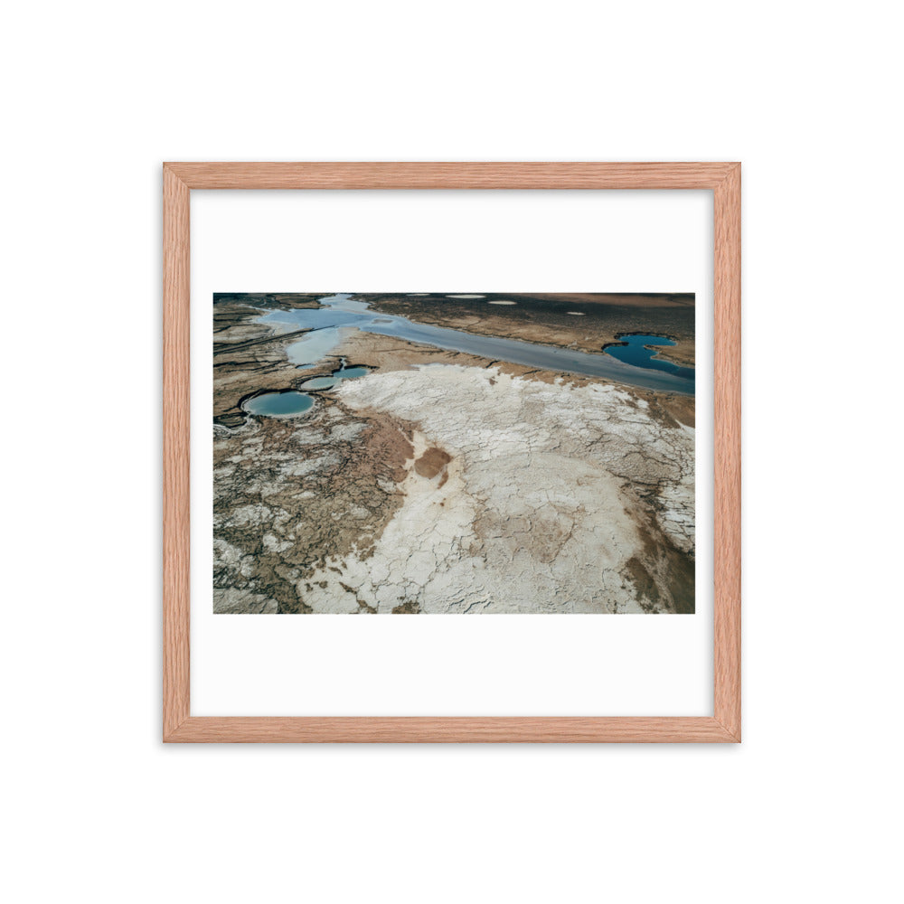 Salted Serenity: The Dead Sea's Ephemeral Beauty Framed poster