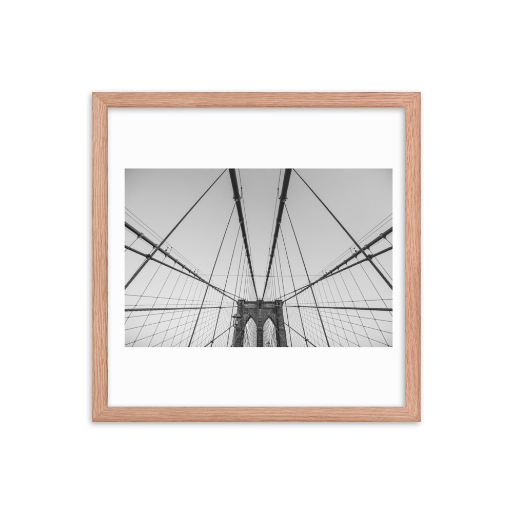 Spanning Skylines: The Gateway between New York and ... Framed poster