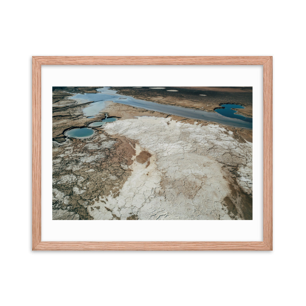 Salted Serenity: The Dead Sea's Ephemeral Beauty Framed poster