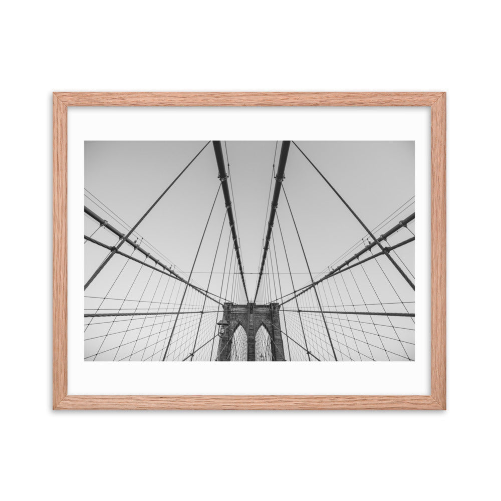 Spanning Skylines: The Gateway between New York and ... Framed poster